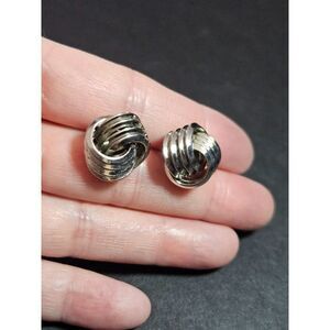 Vintage Dama silver tone earrings